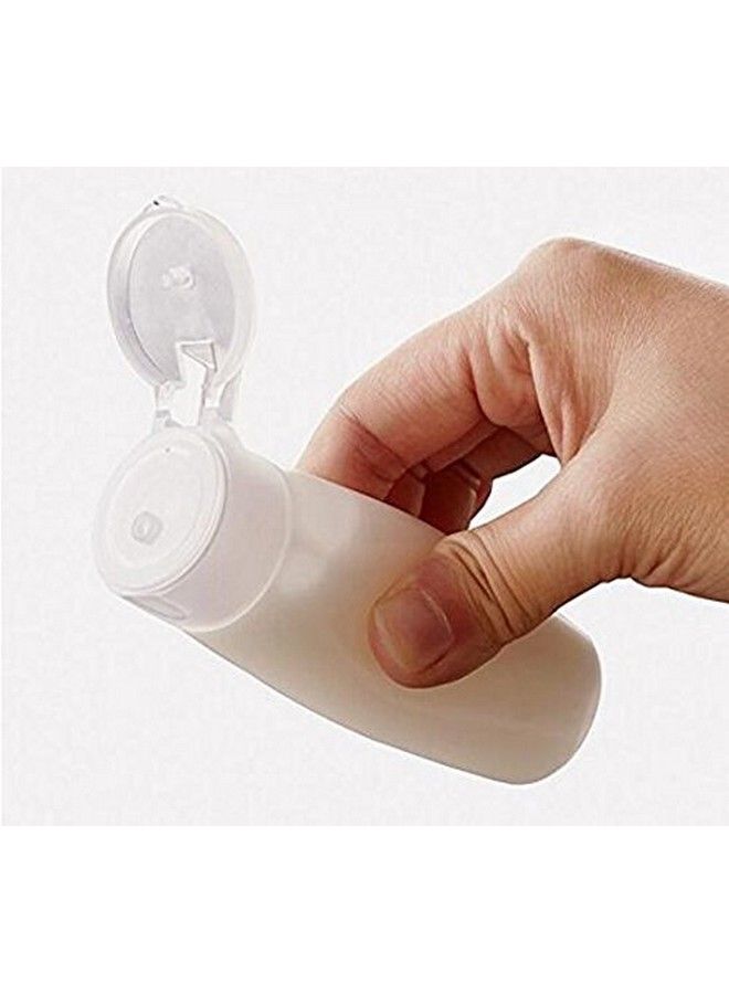 Elandy 12Pcs Empty Refillable Clear Plastic Sample Flip Cap Squeeze Bottle Container Pot Vials For Cosmetic Makeup Emollient Water Lotion Shower Gel Emulsion Liquid(18Ml.0.6Oz) - Image 3