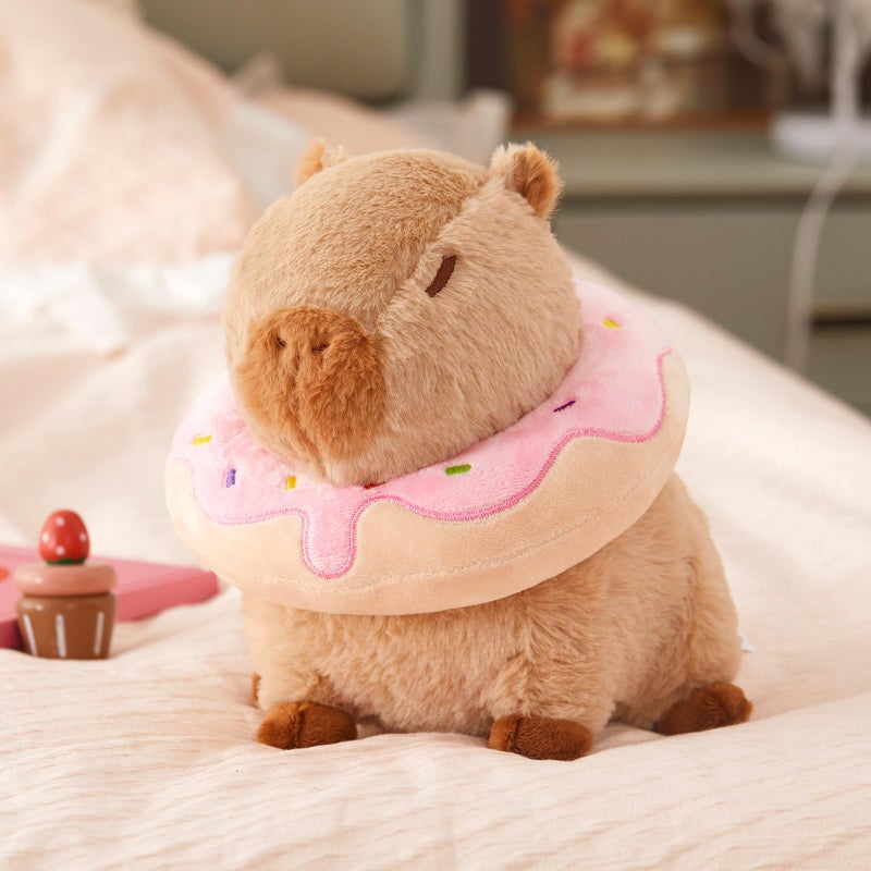 CozyWorld 10" Capybara Stuffed Animals, Donut Capybara Plush Toys, Kawaii Capibara Birthday for Kids Boys and Girls - Image 4
