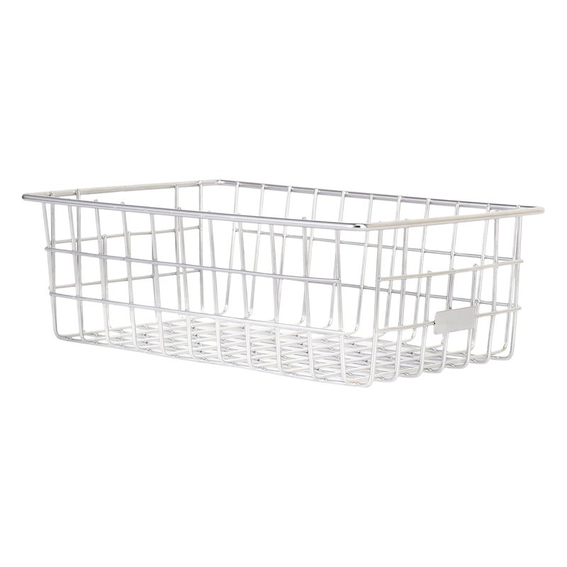 Kuber Industries Small Stainless Steel Basket for Storage - Pooja Items & Kitchen Storage Tokri for Onion Organizing - With Handles - Silver - Image 1