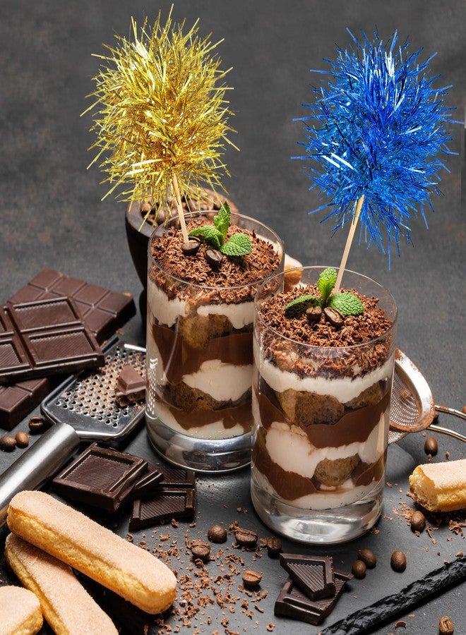 تشينكو مجموعة شينكو من 100 قطعة من زينة الكب كيك على شكل ألعاب نارية من رقائق معدنية، زينة لامعة لتزيين الكيك، زينة كيك على شكل فواكه، أعواد أسنان، مناسبة لأعياد الميلاد وحفلات الزفاف والتخرج (ألوان زاهية) - Image 5