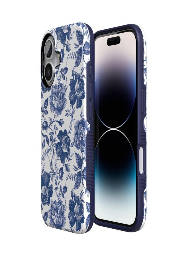 Casely Nick Case | Rose to Fame | Blue & White Rose Floral | Compatible with MagSafe | Bold Protective Design - Image 2