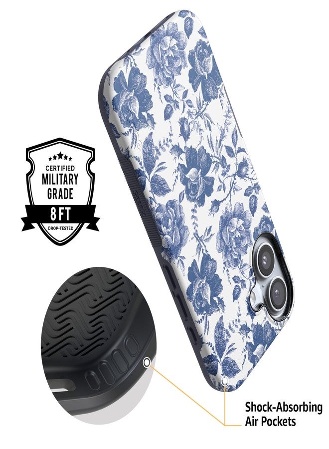 Casely Nick Case | Rose to Fame | Blue & White Rose Floral | Compatible with MagSafe | Bold Protective Design - Image 4