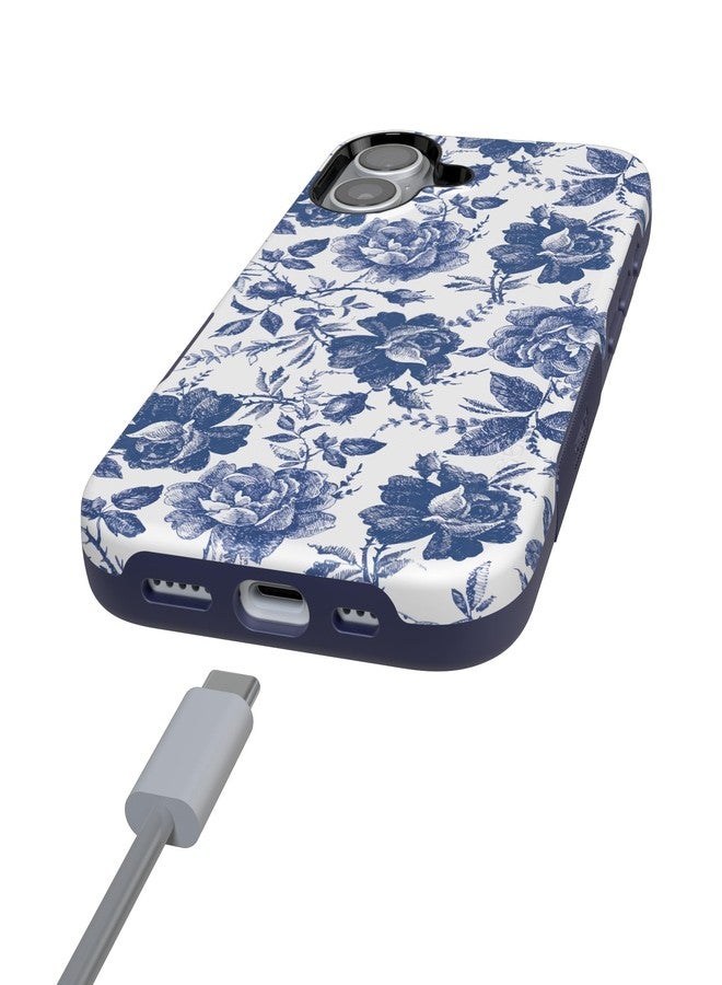 Casely Nick Case | Rose to Fame | Blue & White Rose Floral | Compatible with MagSafe | Bold Protective Design - Image 5