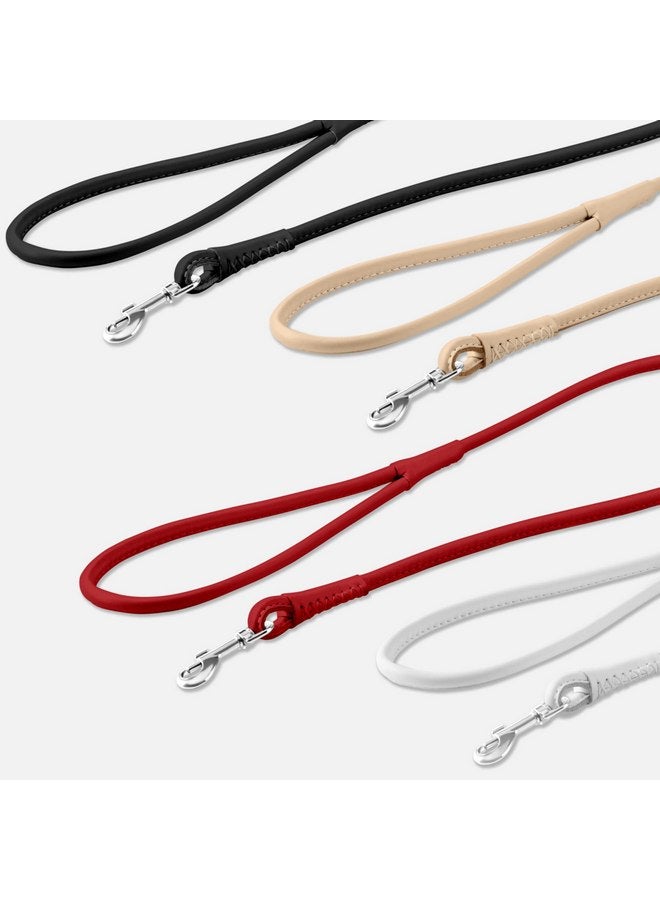 CollarDirect Rolled Leather Dog Leash 6ft, Soft Training Leather Dog Leash for Puppy and Grown Dog Small Medium Large Black Blue Red Orange Green Pink White (Red, Size S 6ft) - Image 5