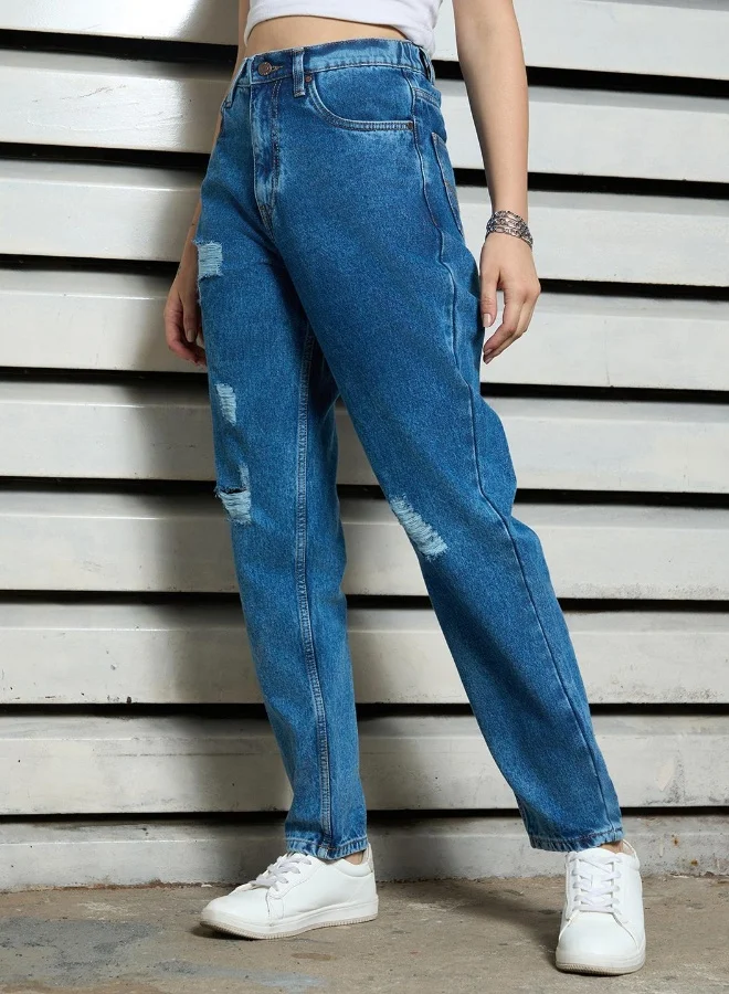 HIGH STAR Women’s Slim Mom Indigo Jeans – Stylish and Comfortable
