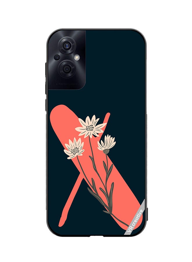 VR CREATIVE Protective Case Cover For Oppo Reno8 Z Alphabet X Design Multicolour - Image 1