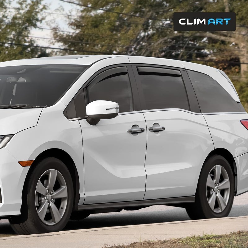 CLIM ART In-Channel Rain Guards for Honda Odyssey 2018-2023 - 4 pcs Window Deflectors - Image 4