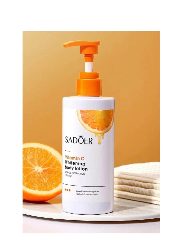 SADOER Vitamin C Whitening Body Lotion 250g for Dry Skin Brightening Moisturizing and Dark Spot Removal - Image 4