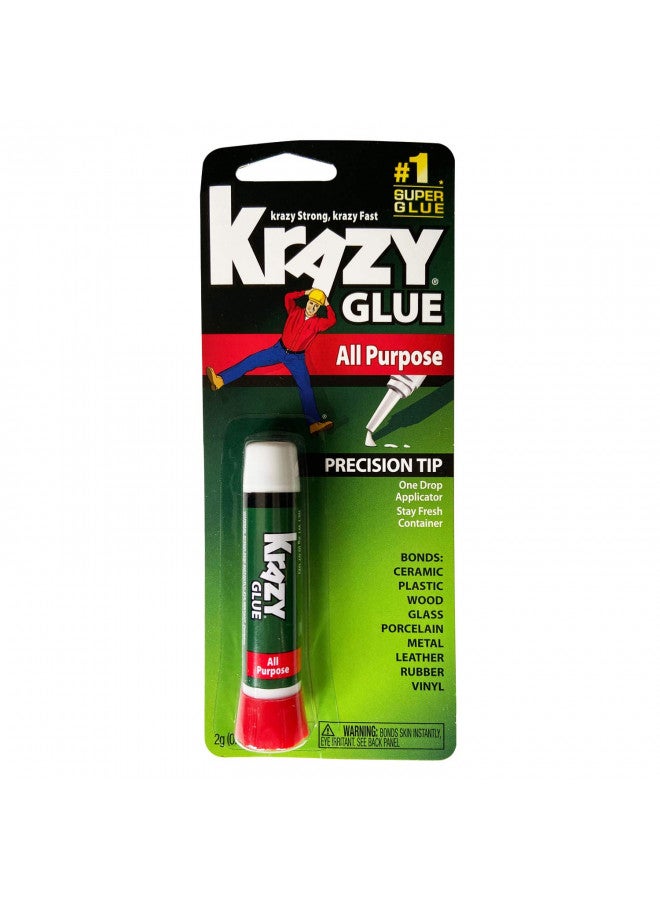 Krazy Glue KG58548R Instant Krazy Glue All Purpose Tube 0.07-Ounce (Pack of 12) - Image 1