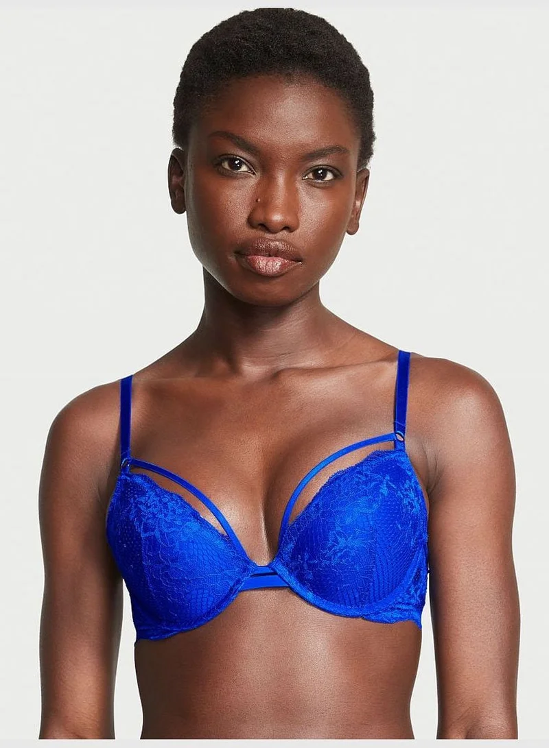 Victoria's Secret Strappy Fishnet Lace Push-Up Bra
