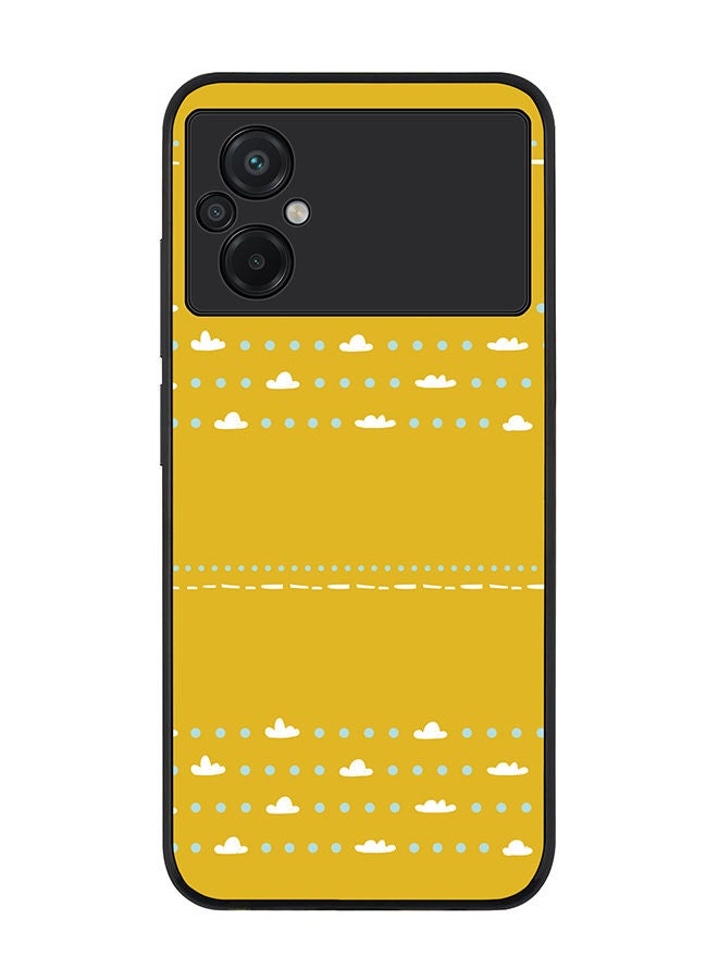 Stylizedd Rugged Black edge case for Xiaomi Poco M5 Slim fit Soft Case Flexible Rubber Edges Anti Drop TPU Gel Thin Cover - Dotty Skies - Image 1