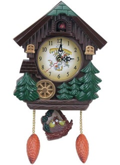 Generic Cuckoo Clock,Wall Clock,Tree House Wall Clock Art Vintage Home Bird House Antique Decor Cottage Decoration Traditional Chalet Hanging Forest Retro Handmade Grandfather Garden Family  - Image 1