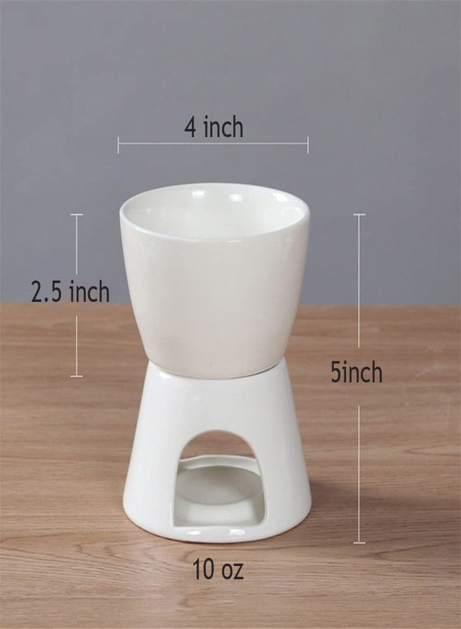 Sizikato طقم فوندو الشوكولاتة من الخزف الأبيض النقي من سيزيكاتو، 10 أونصة - Image 4