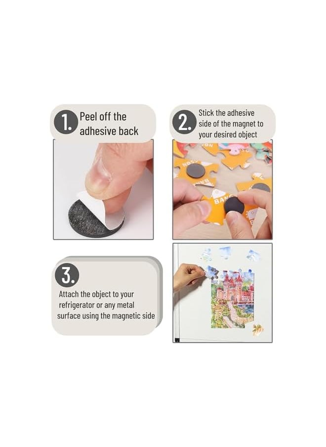 PROMASS Magnet Dots, 120 Pcs Self Adhesive Magnets for Crafts Magnets with Adhesive Backing Magnetic Tape Circle Magnets Magnet Stickers Adhesive Magnets Craft Magnets Magnet Tape  - Image 4