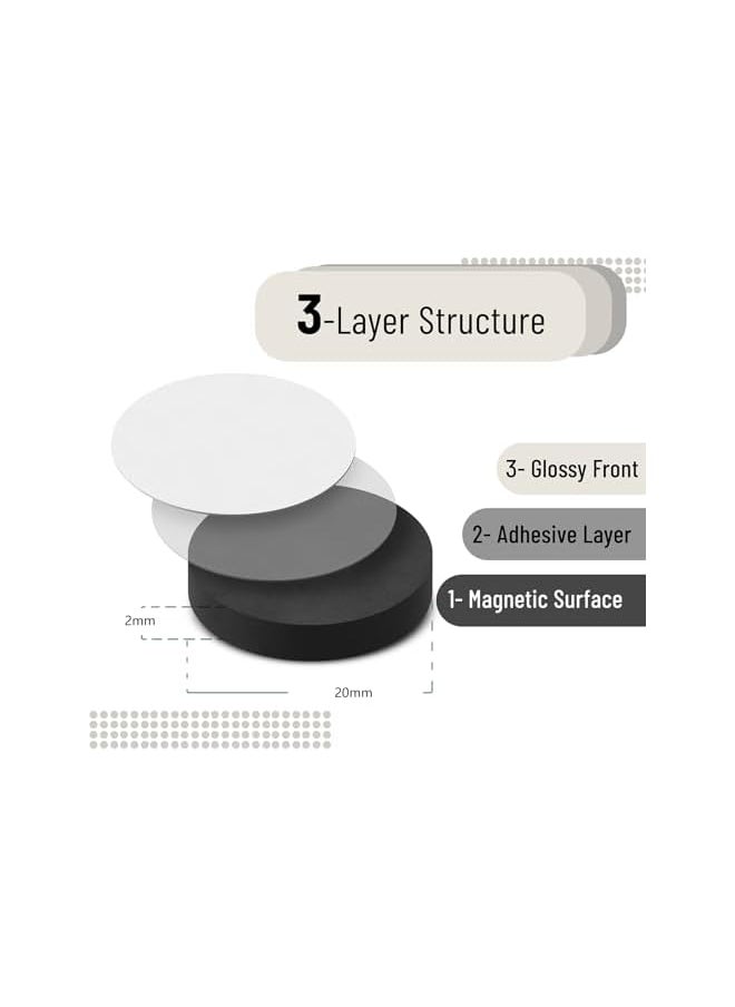PROMASS Magnet Dots, 120 Pcs Self Adhesive Magnets for Crafts Magnets with Adhesive Backing Magnetic Tape Circle Magnets Magnet Stickers Adhesive Magnets Craft Magnets Magnet Tape  - Image 3