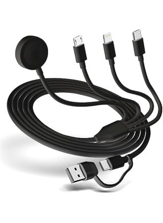4 In 2 Multi Charging Cable For Watch Charger Usb A Usb C Input Travel Charger With Lightning Type C Micro Magnetic Compatible With Iphone 15 14 13 Iwatch 1 9 Galaxy S23 S22 1.2M Black - pzsku/ZA83BA0B81F99DB3E204FZ/45/_/1740672021/0d9be1f7-daa6-41e8-835f-546566b2a925