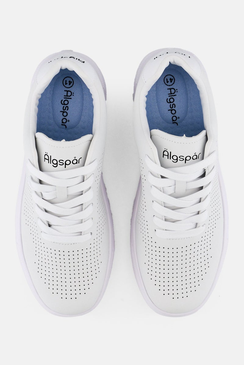 Algspar Men Lace Up Casual Shoes, White - Image 2