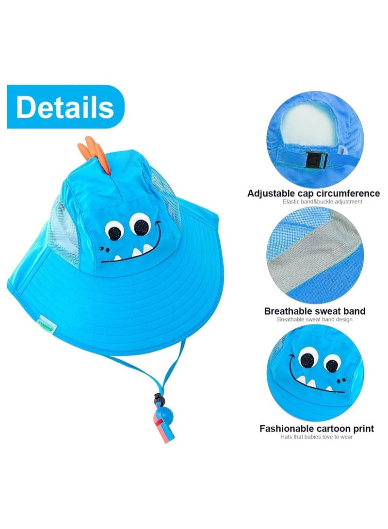 أوزيغالور قبعة دلو شبكية للأطفال - قبعة حماية من الشمس بعامل حماية من الشمس UPF 50+ للأولاد والبنات - Image 5