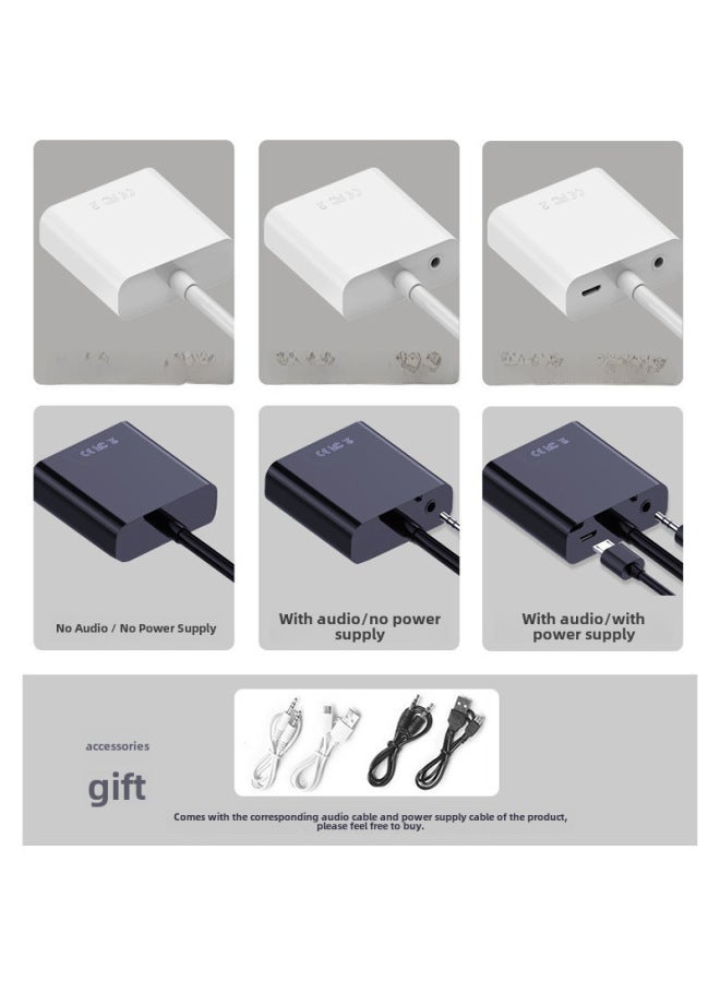نيوترل كابل تحويل HDMI إلى VGA - كابل محول HDTV إلى VGA لشاشة الكمبيوتر وجهاز العرض VGA/HD - Image 3