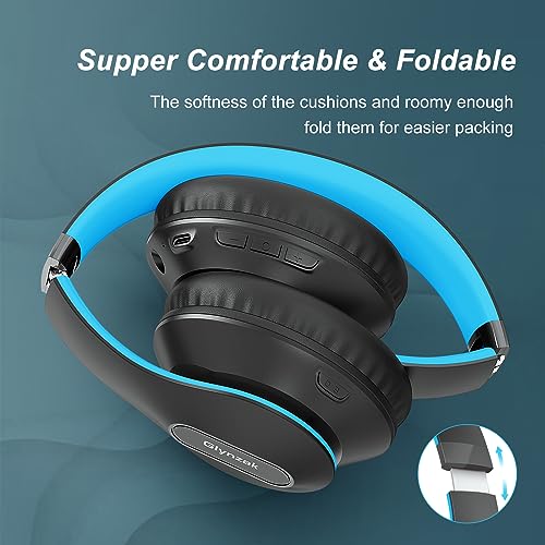 Glynzak Wireless Bluetooth Headphones Over Ear 65H Playtime HiFi Stereo Headset with Microphone and 6EQ Modes Foldable Bluetooth V5.3 Headphones for Travel Smartphone Computer Laptop - Image 4