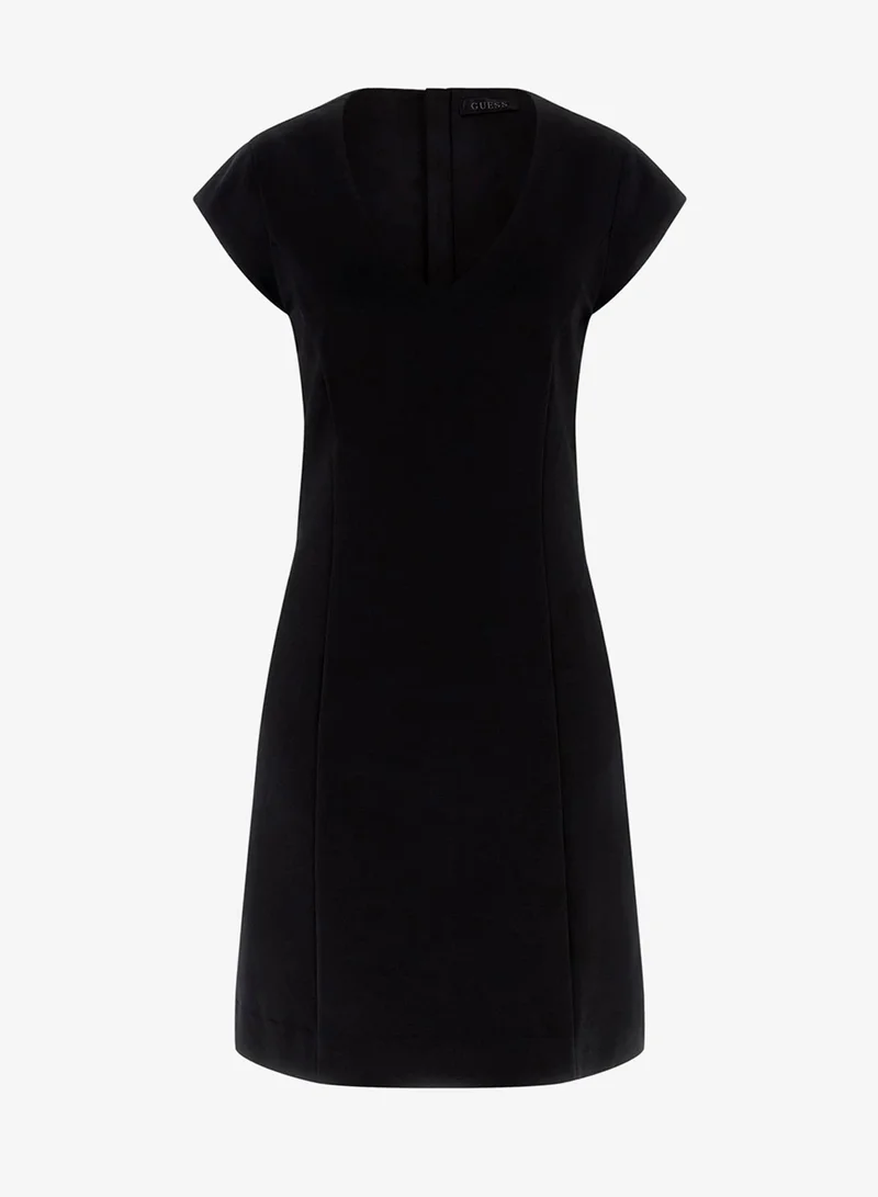 GUESS  Chrissy V Neck Belted Dress for Women | Best Price UAE