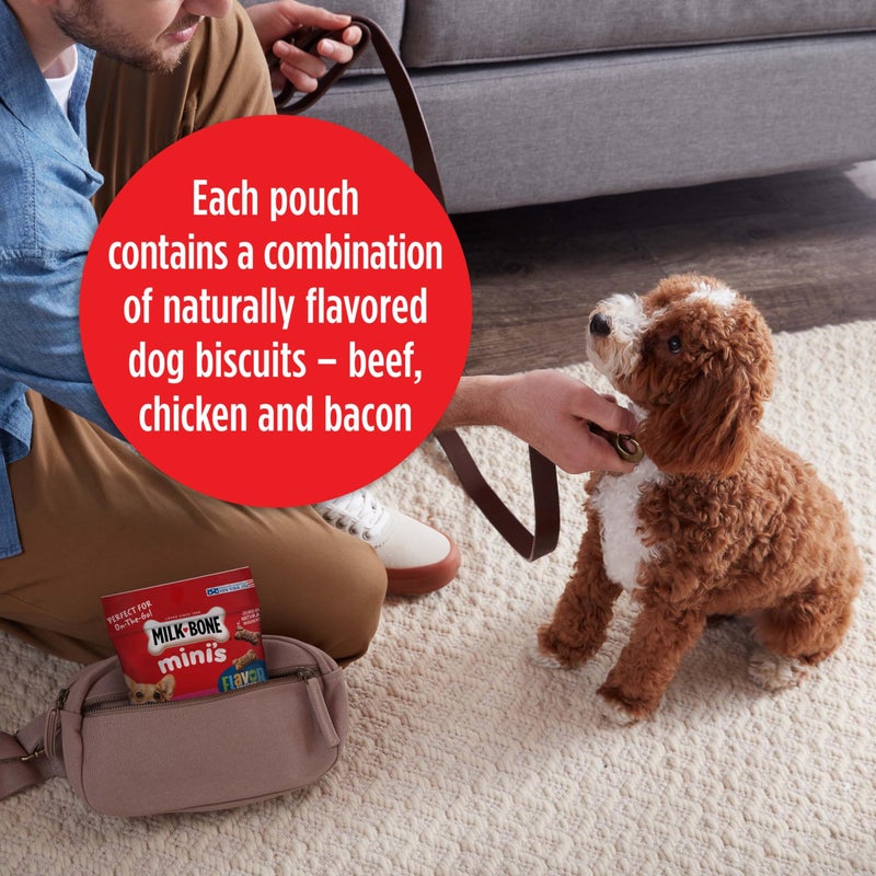 Milk-Bone Mini's Flavor Snacks Dog Treats, 2.5 Ounce (Pack of 20), Perfect for Walks, Travel Size, Party Favor - Image 3