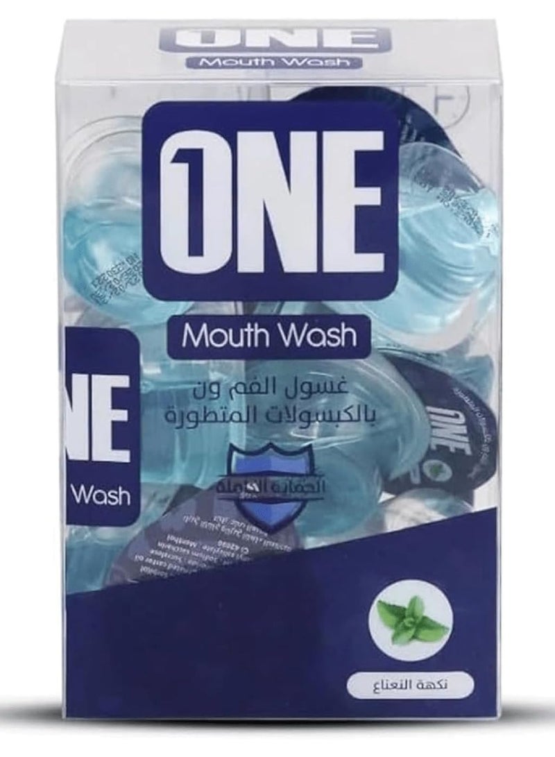 وان كبسولات غسول الفم ون ادفانسد بنكهة النعناع، 20 × 15 مل - Image 1