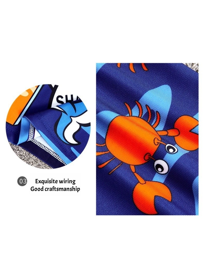 بينكساما ملابس السباحة 3 قطعة للأطفال,ملابس السباحة ذات الأكمام الطويل مع قبعات حماية الشمس للأولاد,ملابس السباحة التنفسية التي تنفس الرطوبة,ملابس السباحة للتجفيف السريع للتزلج على الشاطئ الغوص السباحة - Image 4