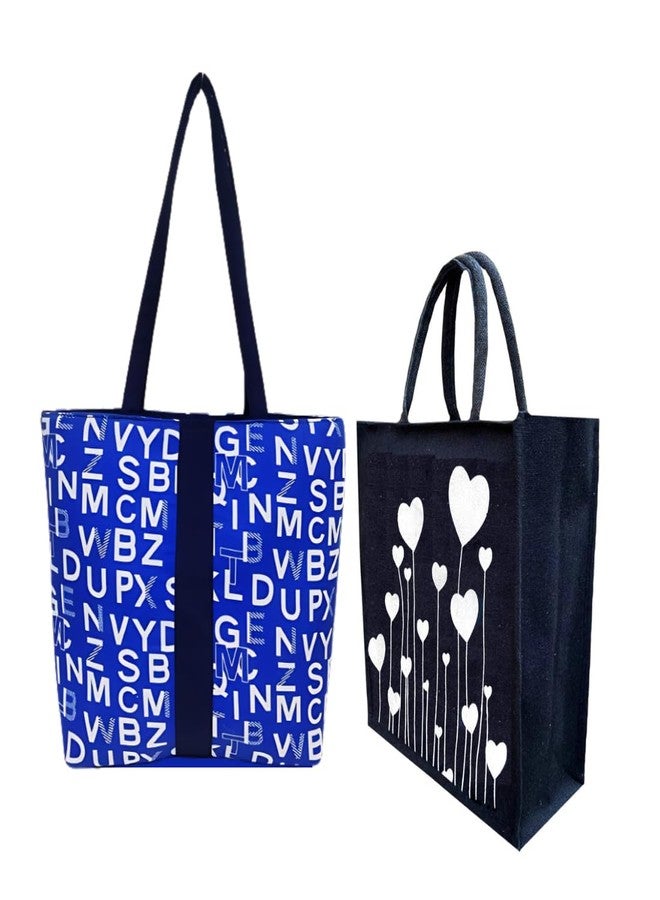 ENSAC Stylish & Comfortable Shoulder bag For Women & Girls (Pack of 2)-07 (Black-White) - Image 1