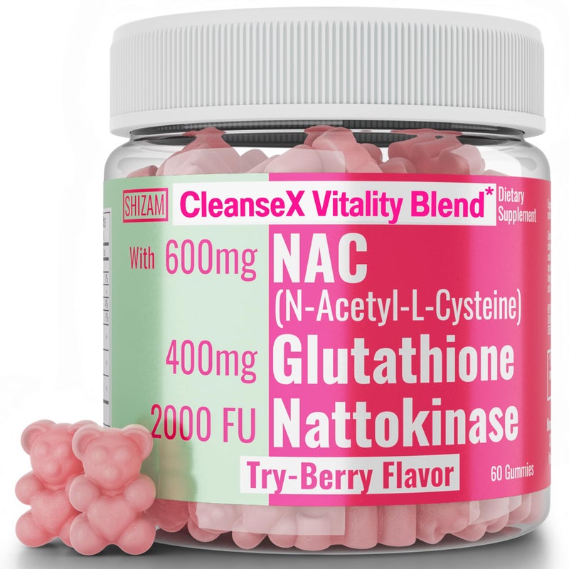SHIZAM SHIZAM 600mg NAC 2000 FU 100mg Nattokinase 400mg Reduced L Glutathione Gummies NAcetyl Cysteine Capsule Powder Pill Liquid SupplementSupplements Alt Organic N Acetylcysteine 1000mg 4000 600 mg