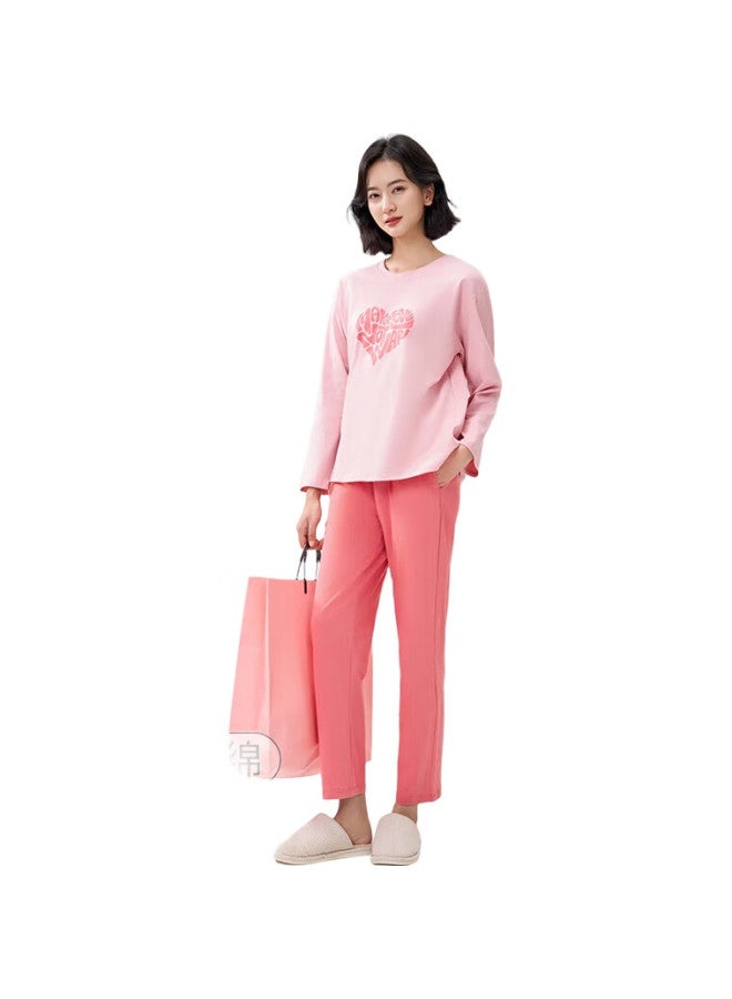 THREEGUN [Zhimeng Series] Spring And Summer Women'S Pajamas, Pure Cotton, Anti-Mite, 100% Cotton, Long-Sleeve Pullover Loungewear - Image 3