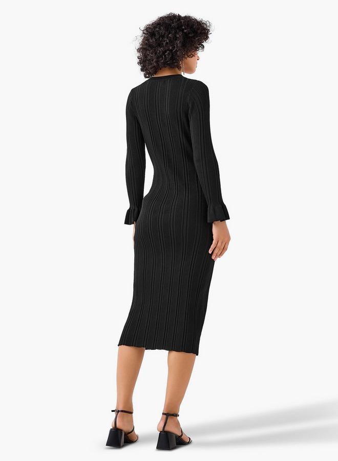 2Xtremz Bodycon Midi Dress with V-neck - Image 3