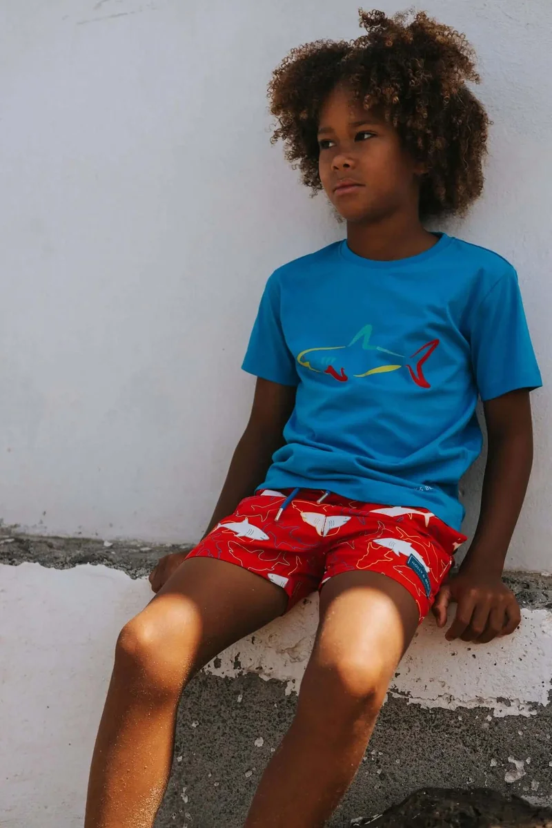 هولي وبو Boys shark colour changing swim shorts