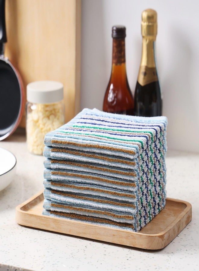 Oeleky Kitchen Dishcloths for Washing Dishes, Ultra Absorbent Dish Rags, Cotton Cleaning Cloths Pack of 8, 12x12 Inches - Image 2