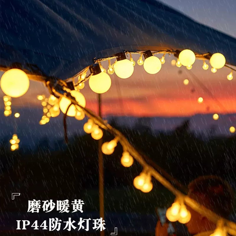 Cross-border hot sale LED large ball light string outdoor decoration camping light male and female plug waterproof light string camping String Light - Image 3