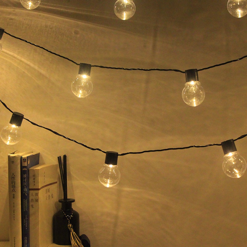 Cross-border hot sale LED large ball light string outdoor decoration camping light male and female plug waterproof light string camping String Light - Image 1