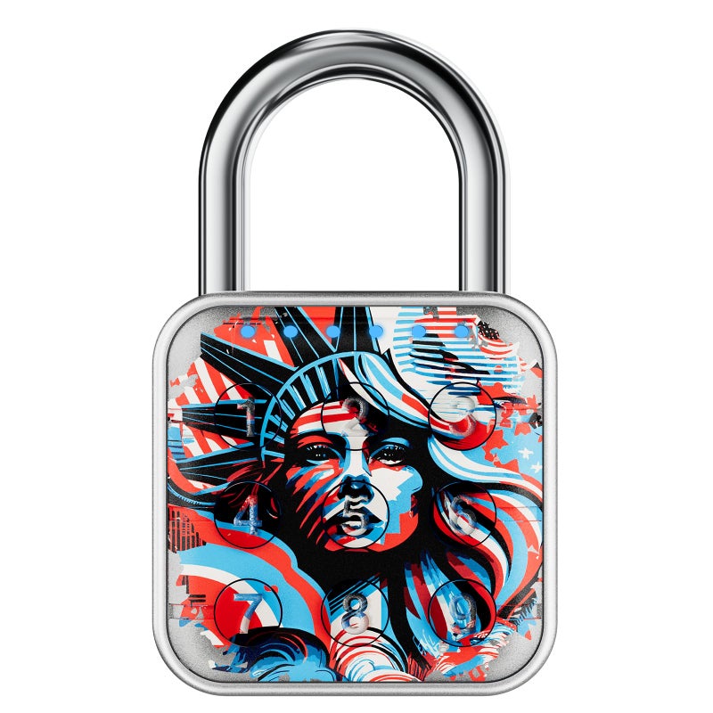 SURPN Combination Lock  Combination Lock For Locker  Locker Lock & Gym Locker Lock - High Security  Easy To Use For Gym  School  Travel  Outdoor (Patriotic Liberty) - Image 1