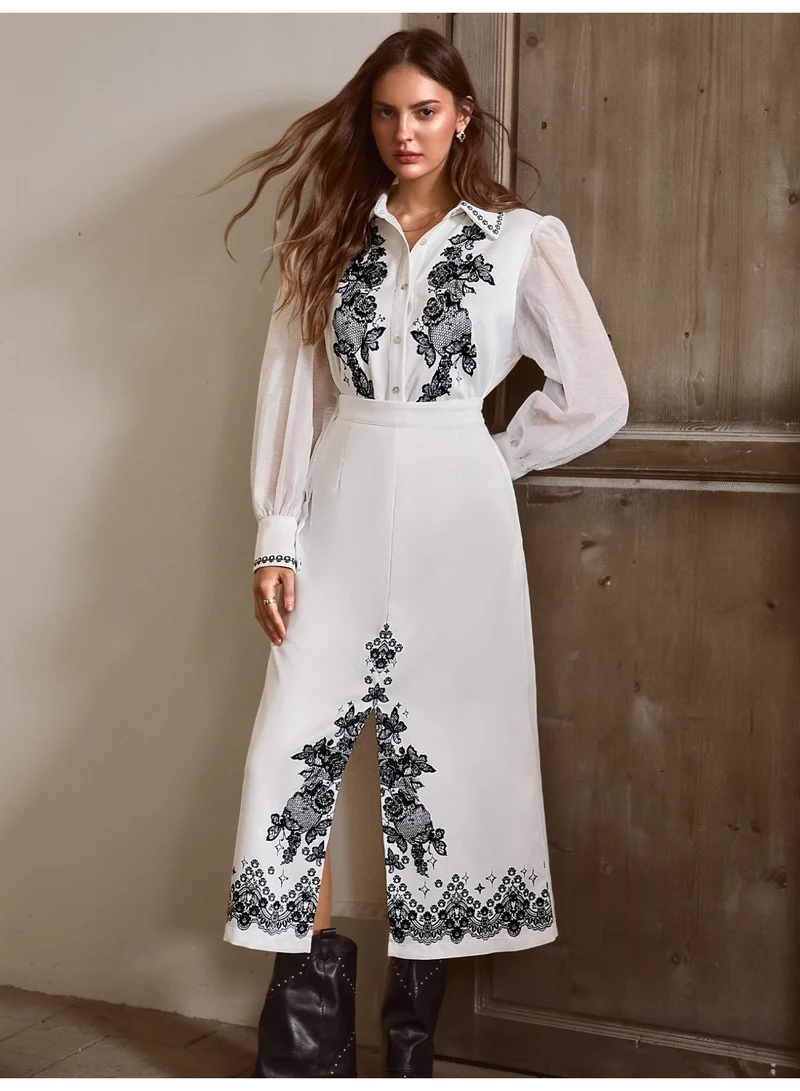 SIMPLEE Women's 2-Piece Outfit Set - Matching Top & Skirt for Stylish Look