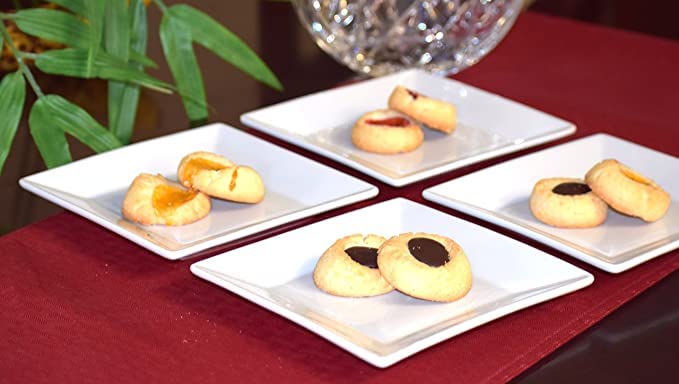 BARCROCK Acrylic Premium Square Multipurpose Use Plate for Snacks, Salads and Cookies Pack of 3, 25X25 CM (SQR-PLATE-WL10X10-P3-White) - Image 4