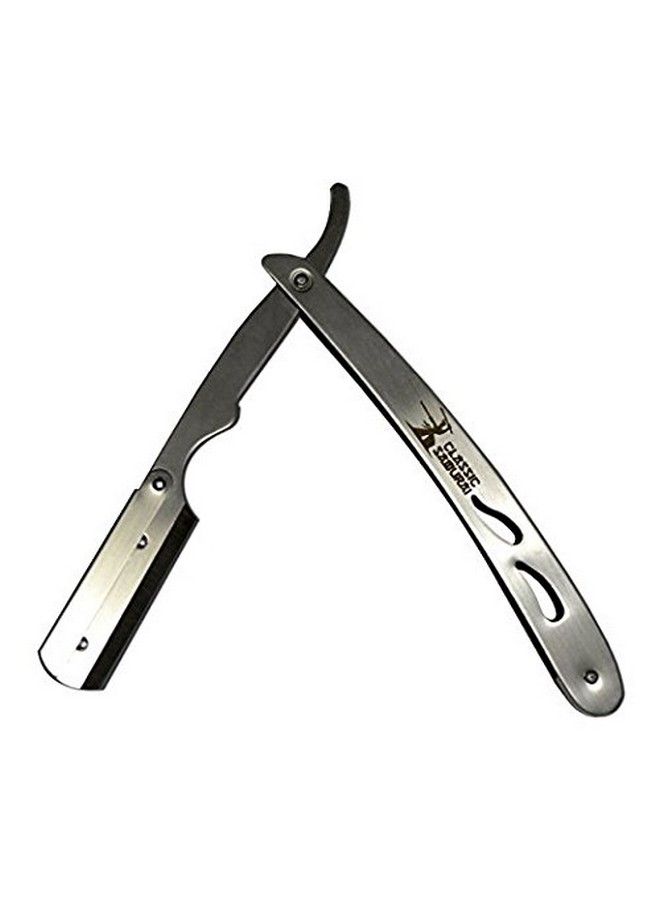 Classic Samurai CS102 Stainless Steel Professional Barber Straight Edge Razor with 100 Count Shark Single Edge Razor Blades - Image 5