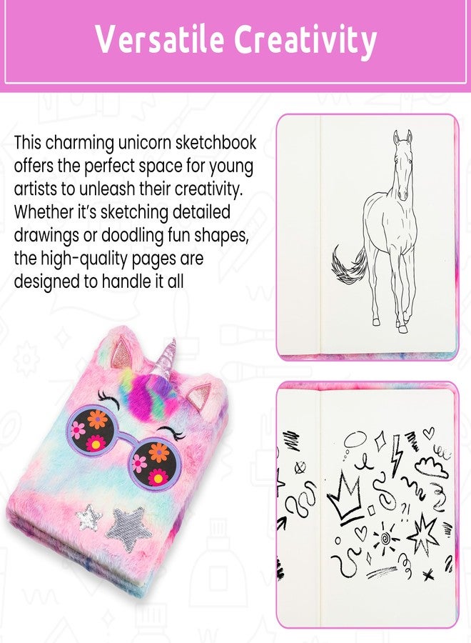 VOTUM Fuzzy Sketch Book: Personalized Artist Sketchbook: Sketching, Drawing and Creative Doodling. Notebook and Sketchbook to Draw and Journal (Unicorn) - Image 5