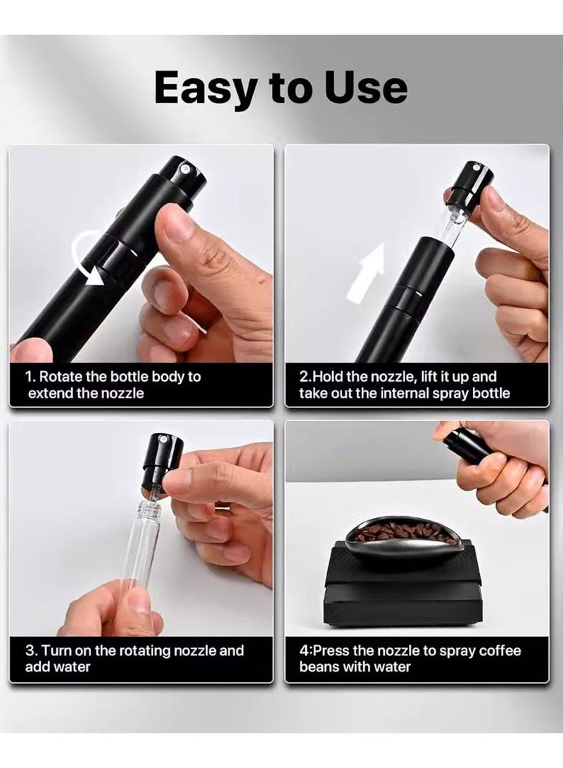 TDAO Coffee Bean Dosing Tray and Spray Set Black for Coffee Enthusiasts Home Use Barista Tools - Image 5