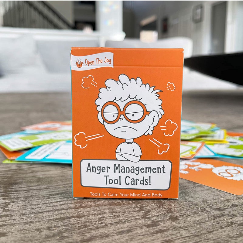 Open The Joy Anger Management Card Game, 50 Prompt Cards, Control Feelings and Increase Emotional Intelligence, Anger Management for Kids Ages 4+ - Image 5