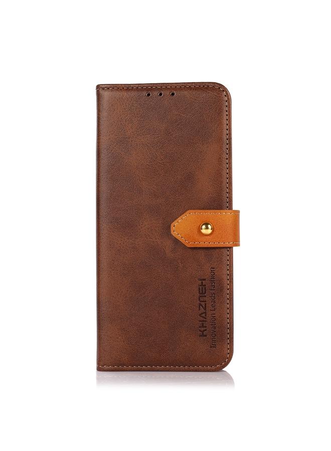 S-TOP Case For Motorola Edge 50 Pro KHAZNEH Dual-color Cowhide Texture Flip Leather Phone Case - Image 3