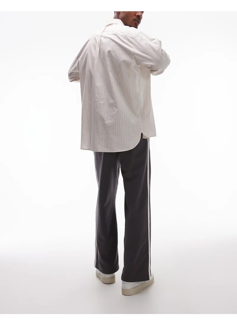 TOPMAN Baggy Leg Jogger With Contrast Side Stripe