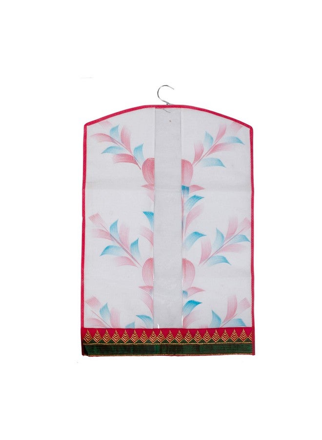 Kuber Industries Kuber Industries Printed 12 Piece Non Woven Hanging Embroidered Saree Cover Wardrobe Organiser (Pink)  - Image 2