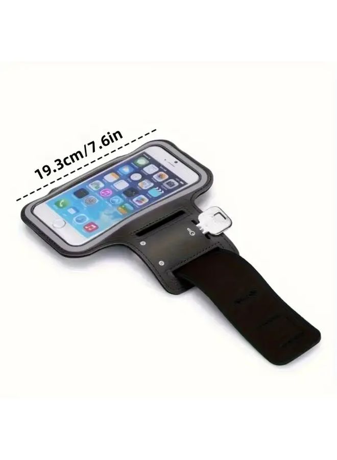 Black Smart Running Armband 7 Inch Phone Holder Cycling Pouch Outdoor Gear - Image 2