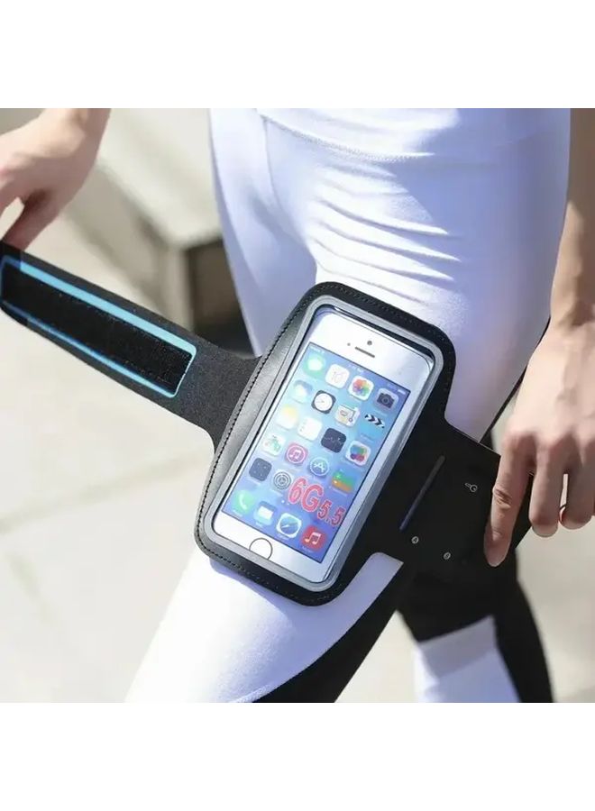 Black Smart Running Armband 7 Inch Phone Holder Cycling Pouch Outdoor Gear - Image 4
