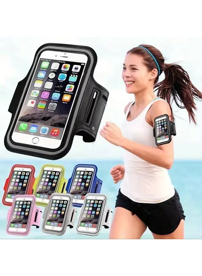 Black Smart Running Armband 7 Inch Phone Holder Cycling Pouch Outdoor Gear - Image 3