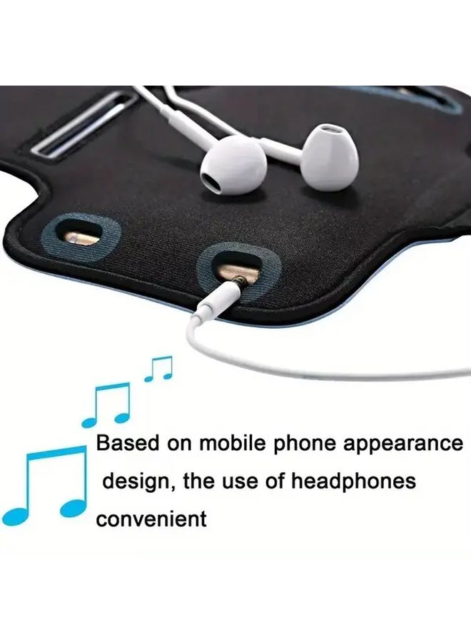 Black Smart Running Armband 7 Inch Phone Holder Cycling Pouch Outdoor Gear - Image 5